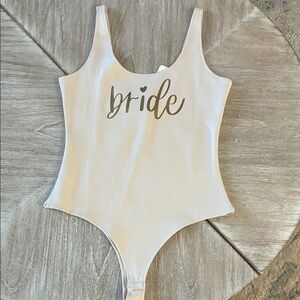 Elegant Cream with Gold Bride Bodysuit